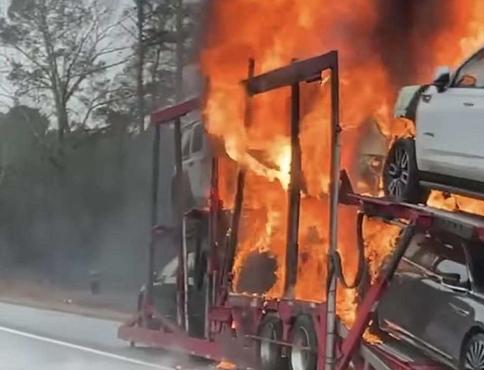 Man's Worst Fear Happens While Driving Past Vehicles on Fire 