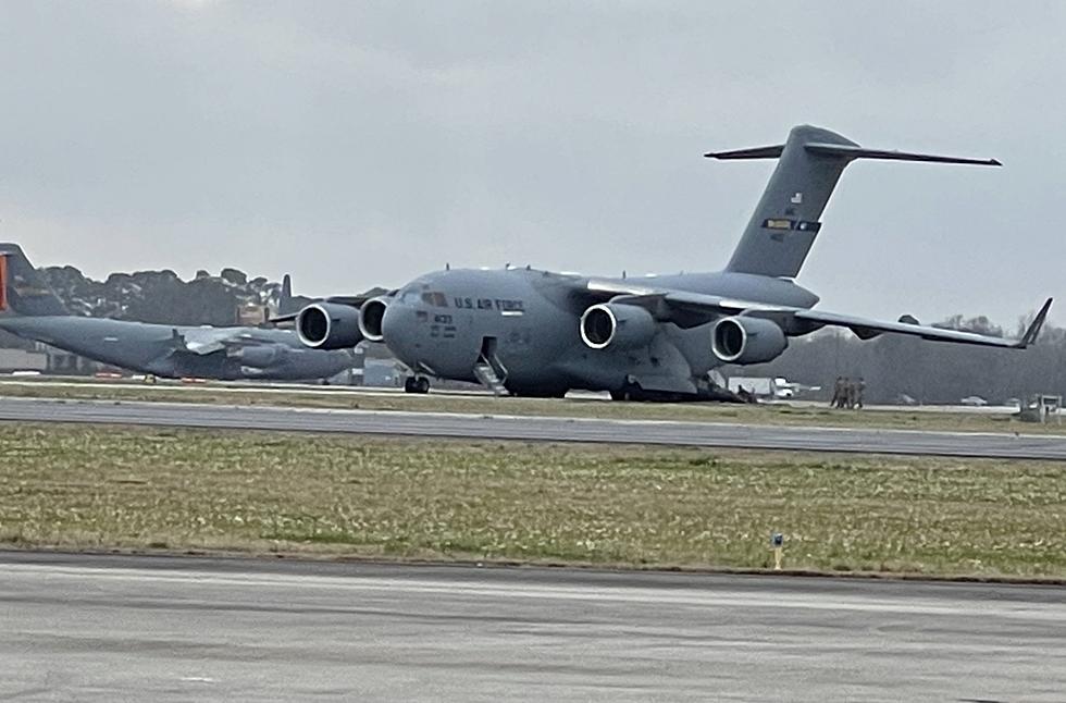 Huge Military Planes Arrive at Lafayette Regional Airport