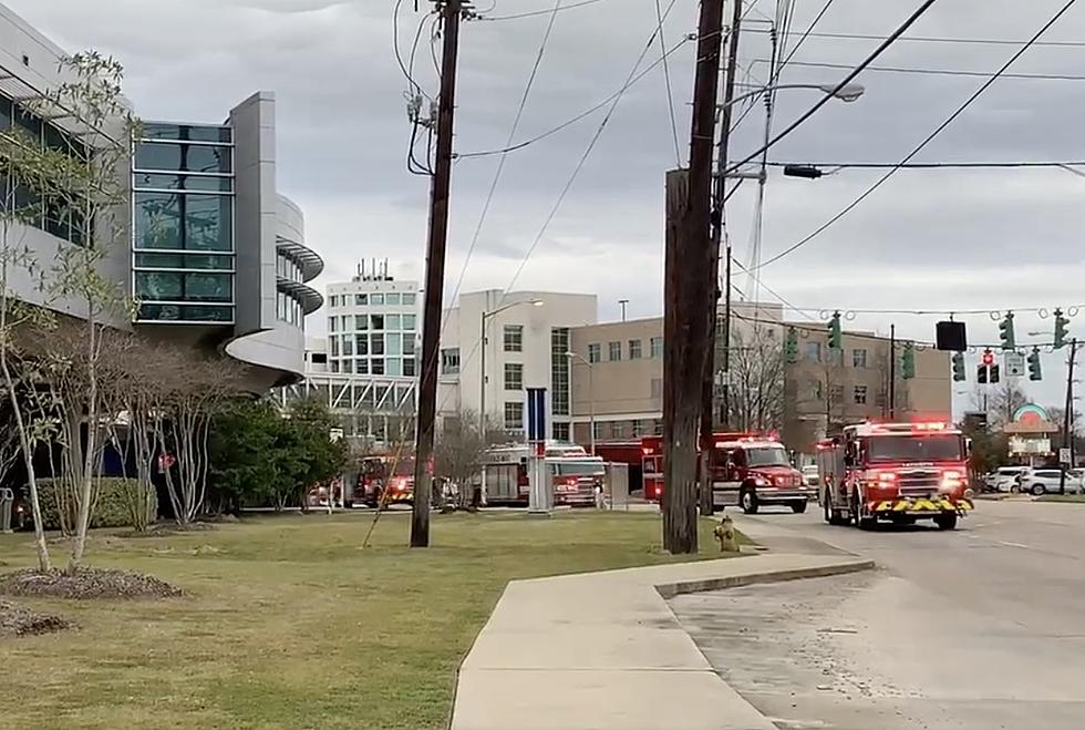 Lafayette Fire Department Drives by Hospital to Show Support For Injured Firefighter