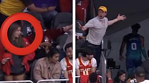 Young Atlanta Hawks Fan Hit with Mouth Guard by Furious Ejected...