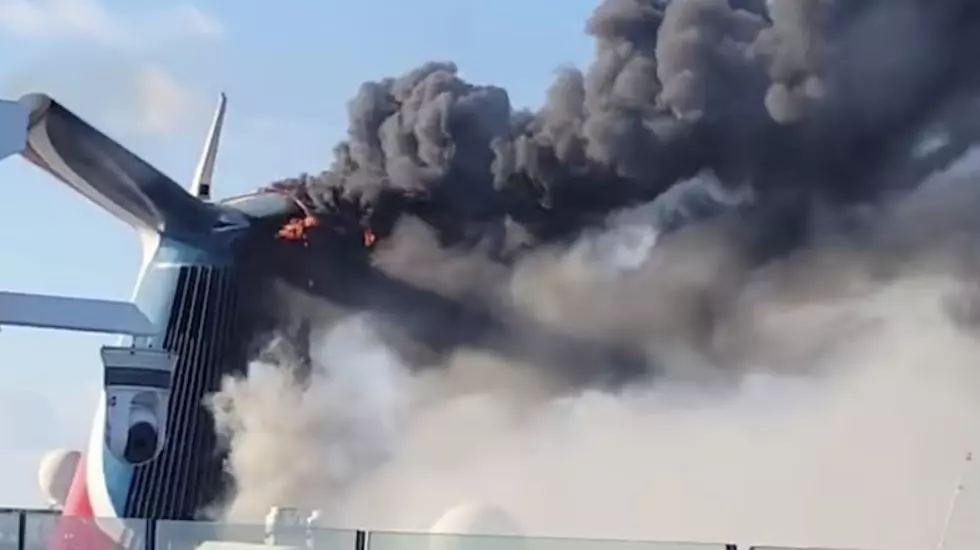 Video Shows Carnival Cruise Ship on Fire While Docked in Grand Turk