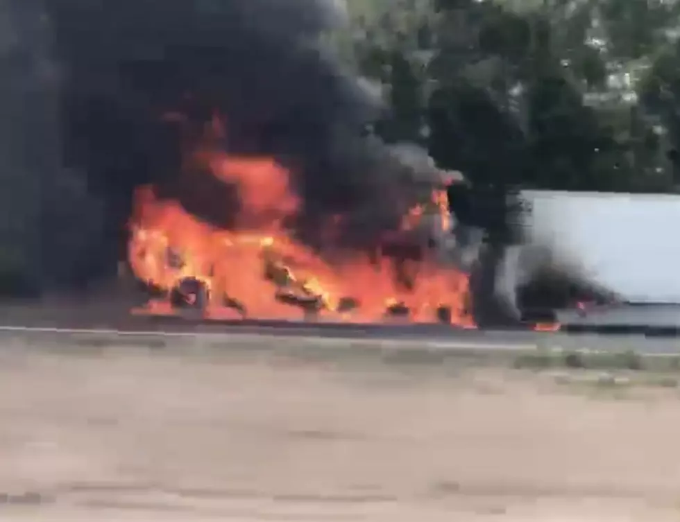 18-Wheeler Engulfed in Flames Sunday Morning on I-10 East [VIDEO]
