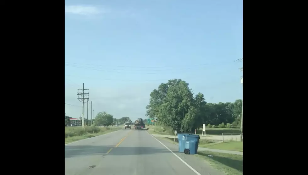 Lafayette Man Records Video of Oversized Load Hitting Trashcans