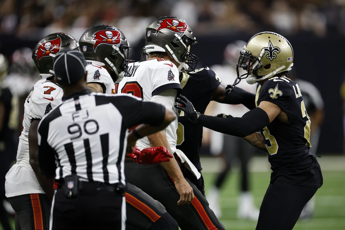 Benches clearing Saints-Bucs brawl involving Tom Brady leads to ejections  for Mike Evans, Marshon Lattimore