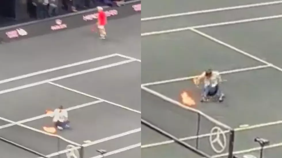Protestor Lights Himself and the Court on Fire Moments Before Roger Federer’s Final Tennis Match