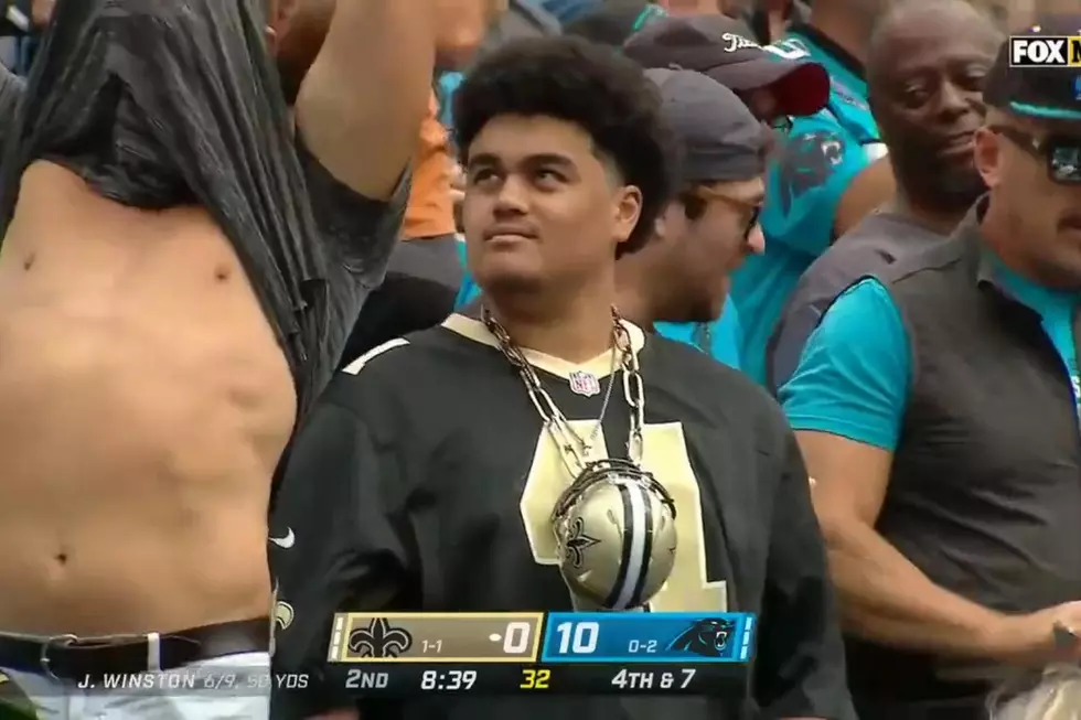 Saints Fan Ripping Shirt Off in Carolina is All of Us Right Now