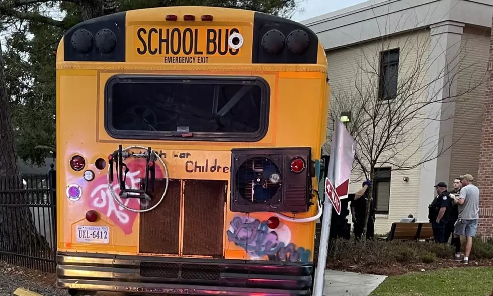 Louisiana Police Chase Woman Driving School Bus; Crashes into School