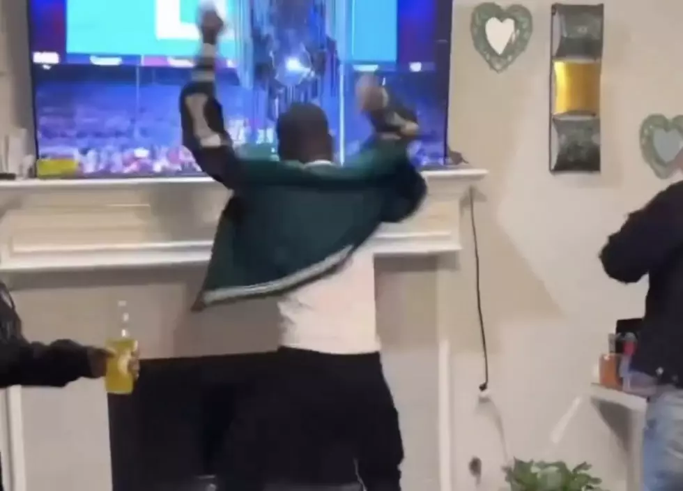 Eagles Fan Destroys Television During Super Bowl [WATCH]