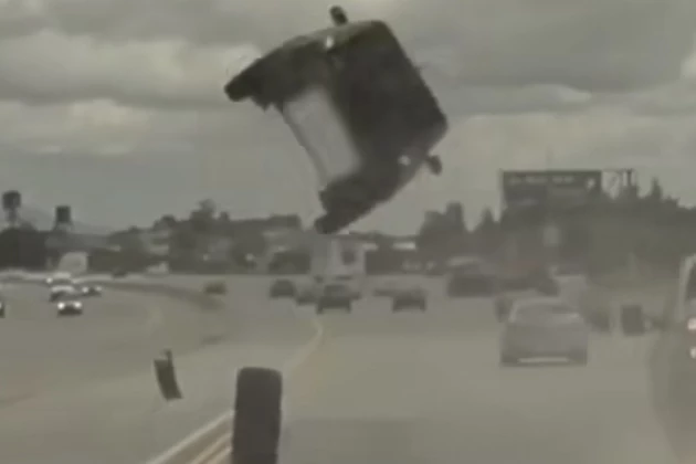 Shocking Video Shows Car Flying Into the Air After Tire Detaches From Truck