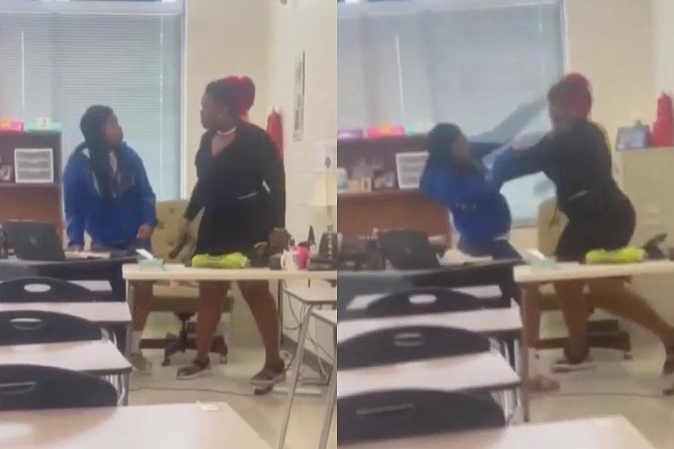 Who’s Wrong? Viral Video of Student Behind Desk, Fighting Substitute Teacher Gets Mixed Reactions
