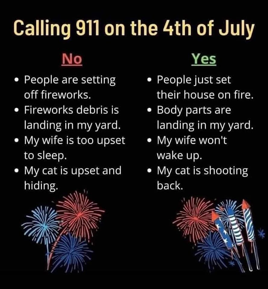 Louisiana Sheriffs Office Dont Call 911 for Fireworks