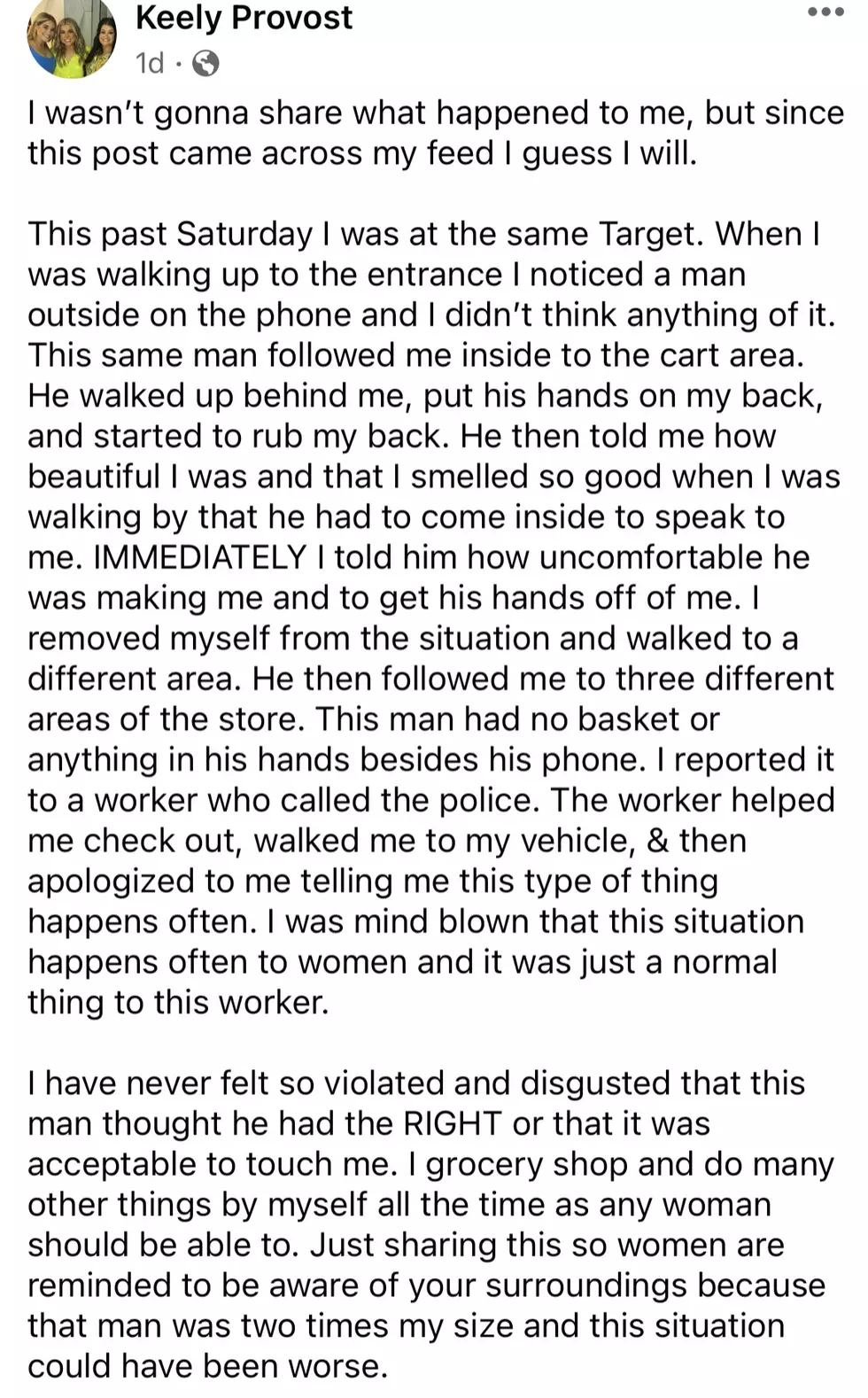 Keely Provost Via Facebook