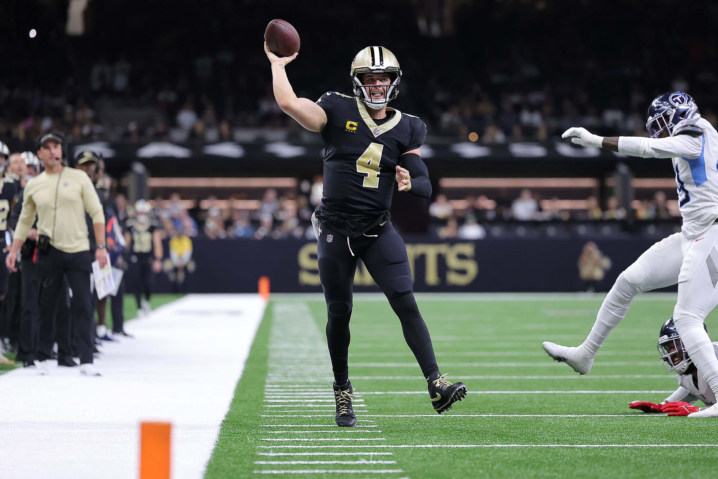 Derek Carr addresses winning Saints debut vs. Titans