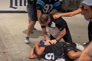 Viral Video Shows Fans Brawling at Saints vs. Panthers Monday...