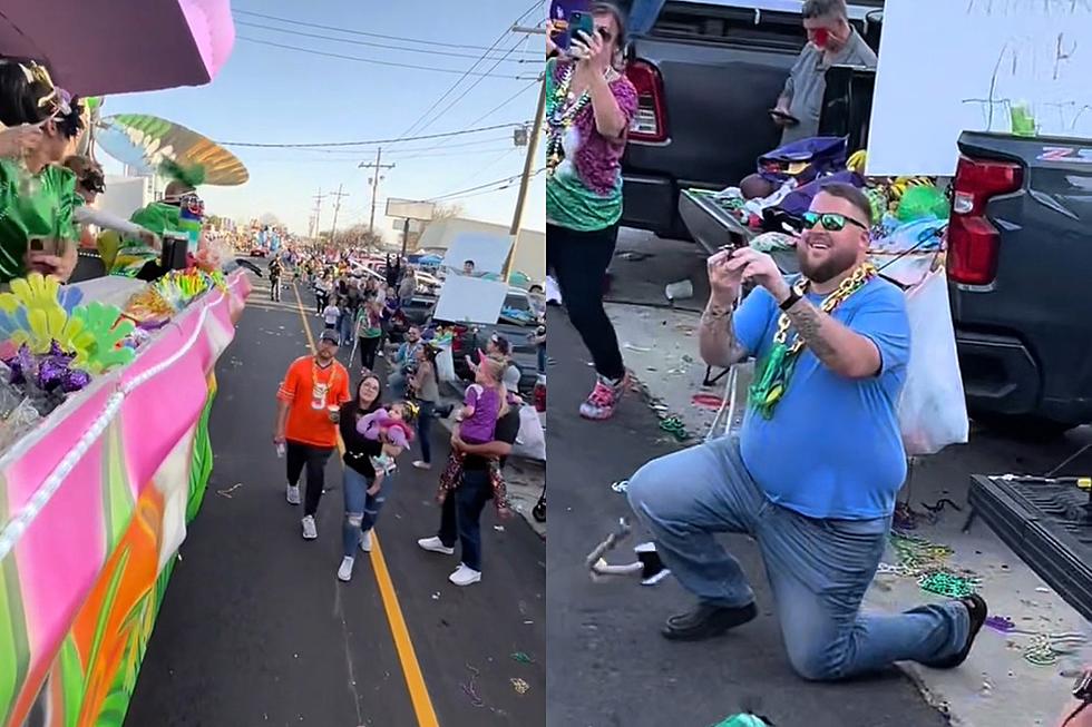 Bride-to-Be Completely Surprised as Louisiana Mardi Gras Parade Proposal Goes Viral