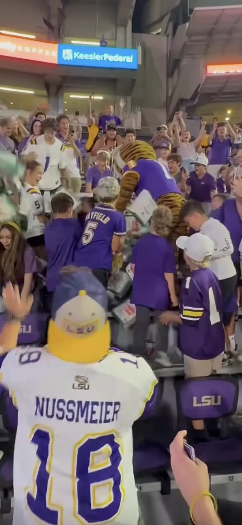 Kids Mike The TIger LSU tower pizza box