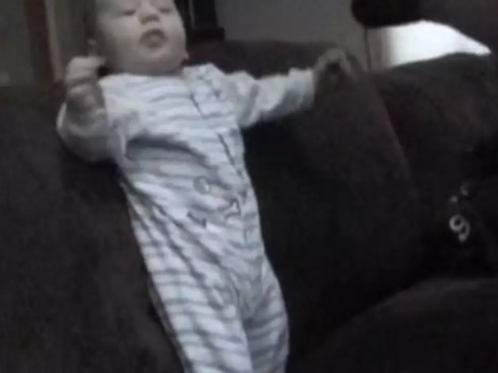 Dad Huffs and Puffs and Blows Baby Down [VIDEO]