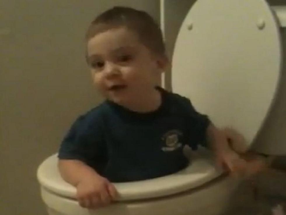 Toddler Hangs Out Inside Toilet [VIDEO]