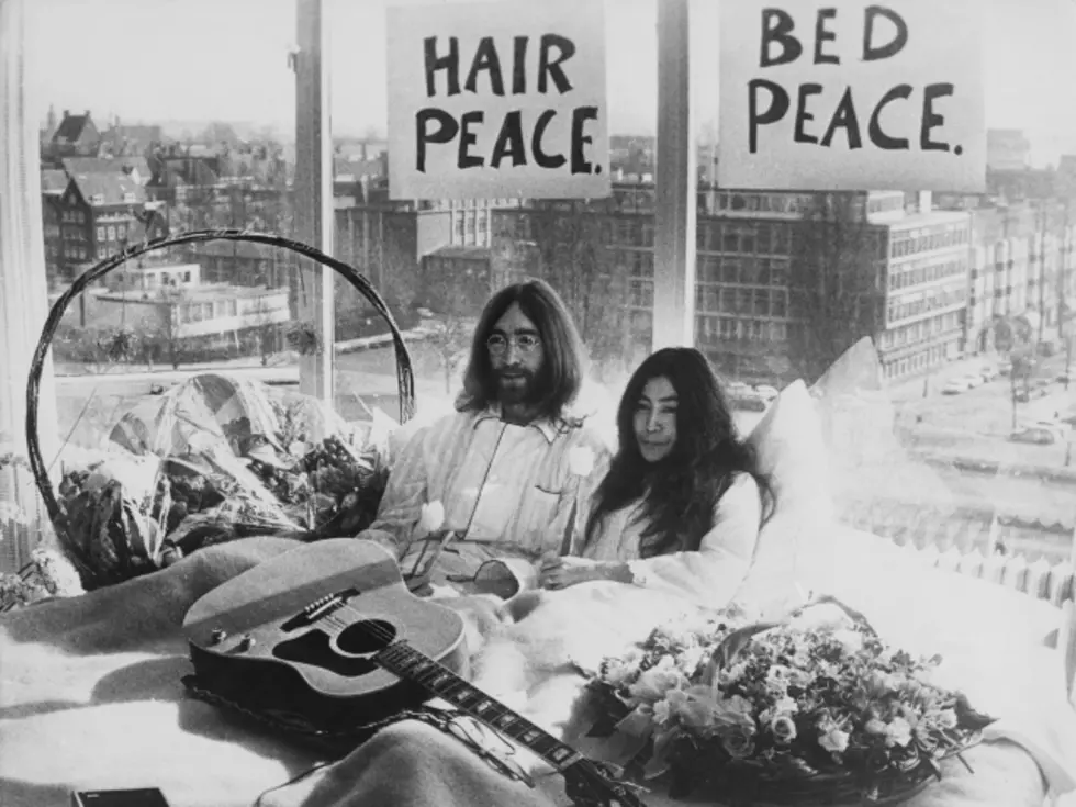 John Lennon and Yoko Ono’s ‘Bed Peace’ Sign Sells for $154,000