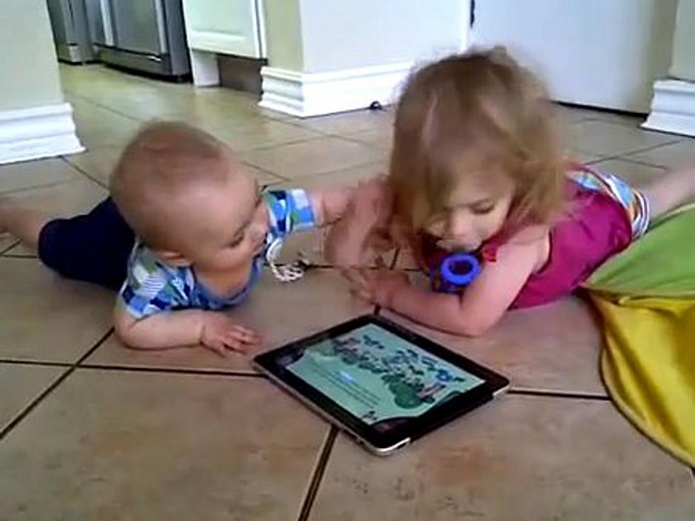 Little Girl Values iPad More Than Her Baby Brother