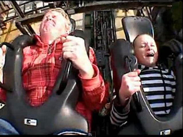 Dad Vomits Not Once But Twice on Roller Coaster Ride VIDEO