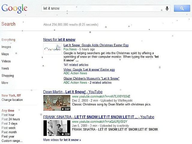 let it snow google