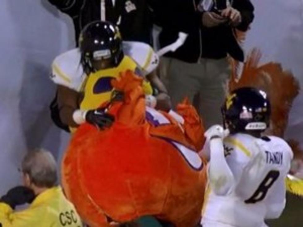 Obie the Orange Bowl Mascot Gets Flattened During Football Game [VIDEO]