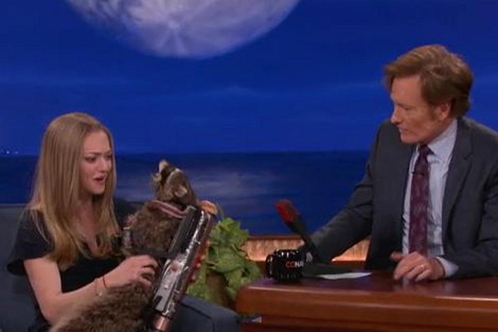 Conan Gives Amanda Seyfried His Screeching Jet Pack Raccoon