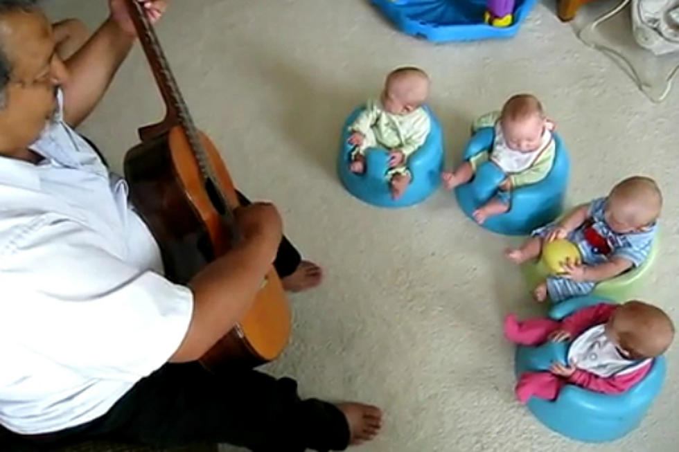 Adorable Quadruplets Are Tiny Music Fans