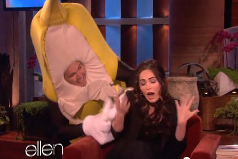 Ellen DeGeneres Pranks Megan Fox With Giant Banana Man