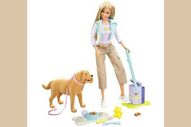 barbie dog walking set