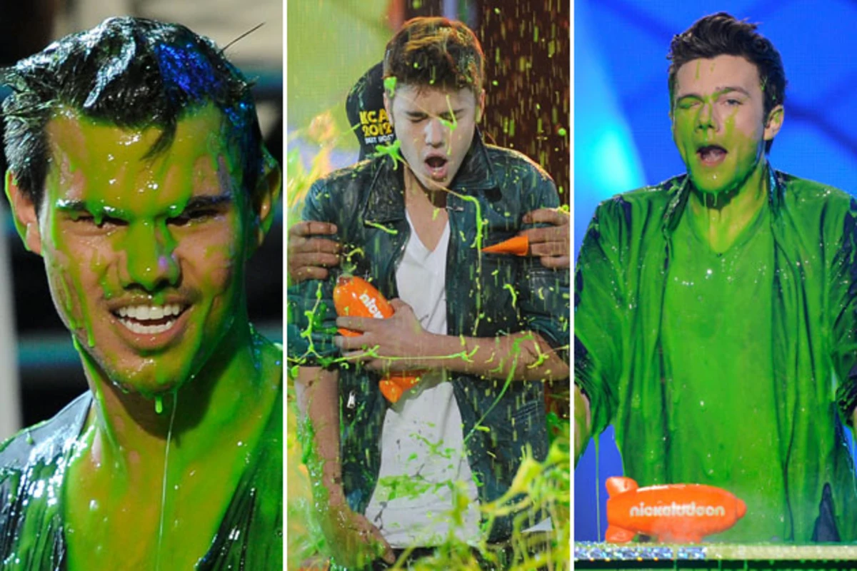 Watch Justin Bieber, Taylor Lautner and More Get Slimed at the 2012