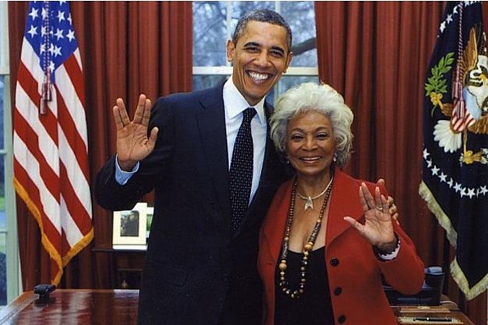 Barack Obama Throws Up the ‘Live Long and Prosper’ Sign With ‘Star Trek’ Actress Nichelle Nichols