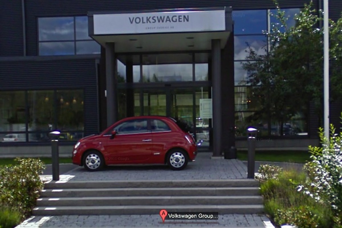 Fiat Photobombs Volkswagen Headquarters By Parking Fiat