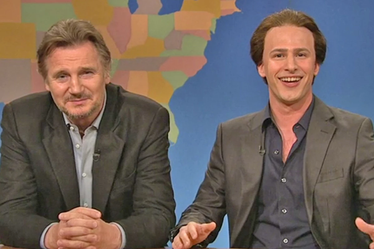 Liam Neeson Gets Grilled by Andy Samberg's Nic Cage Alter Ego on 'SNL'