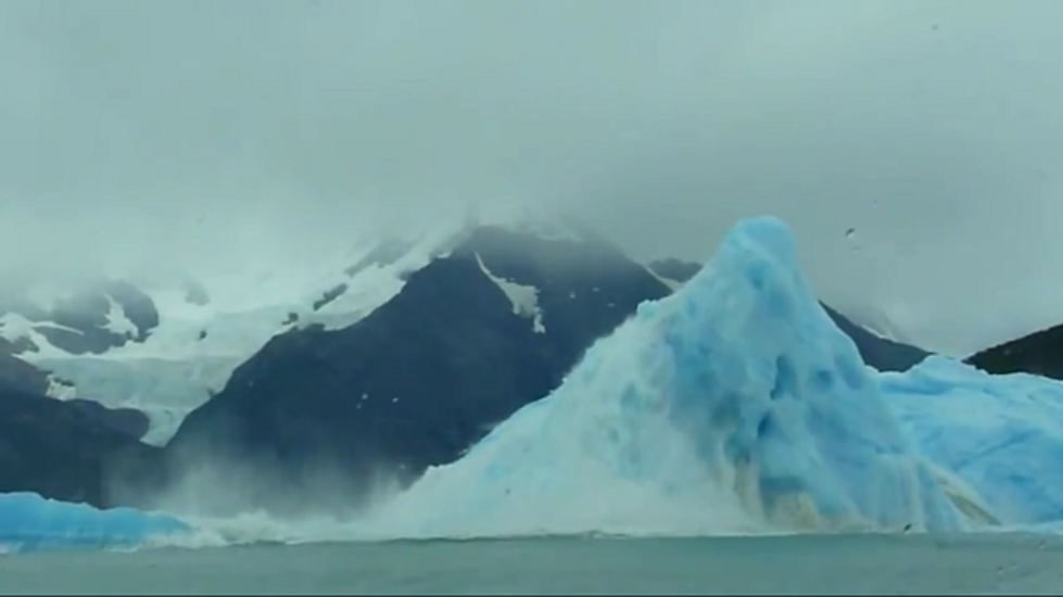 Rare Video Shows Iceberg Flipping Over