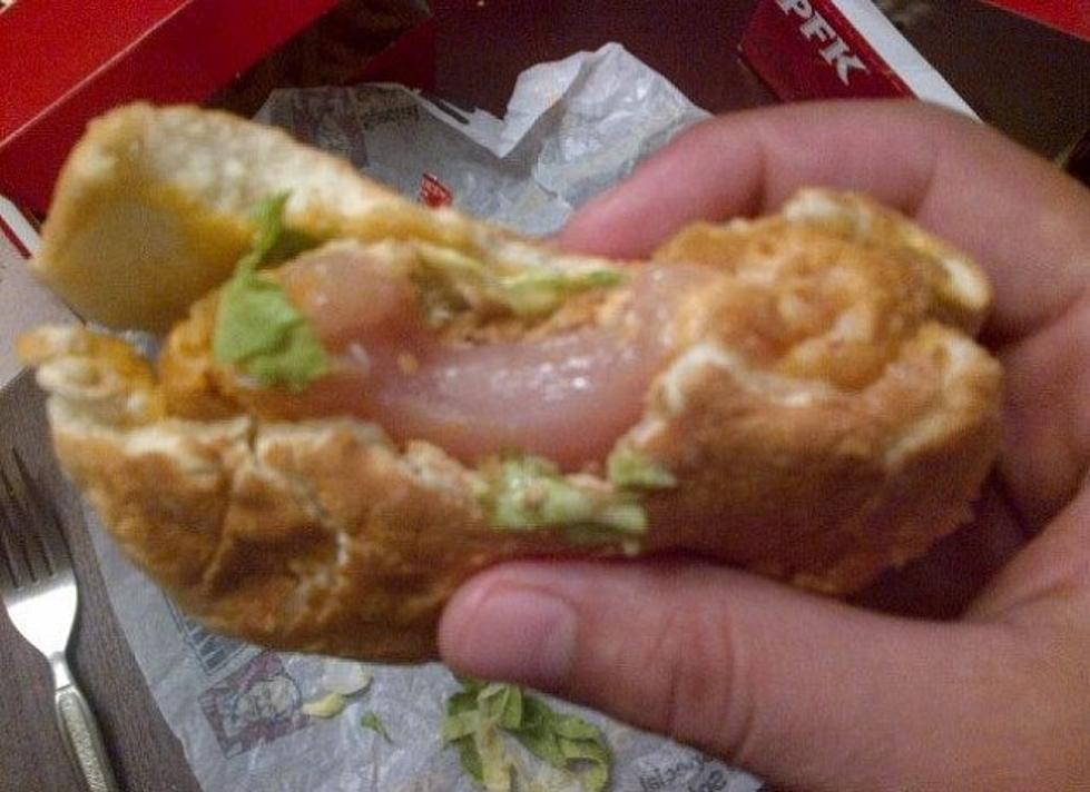 Fried Chicken Fail: KFC&#8217;s Raw Chicken Burger Pic Surfaces on Reddit