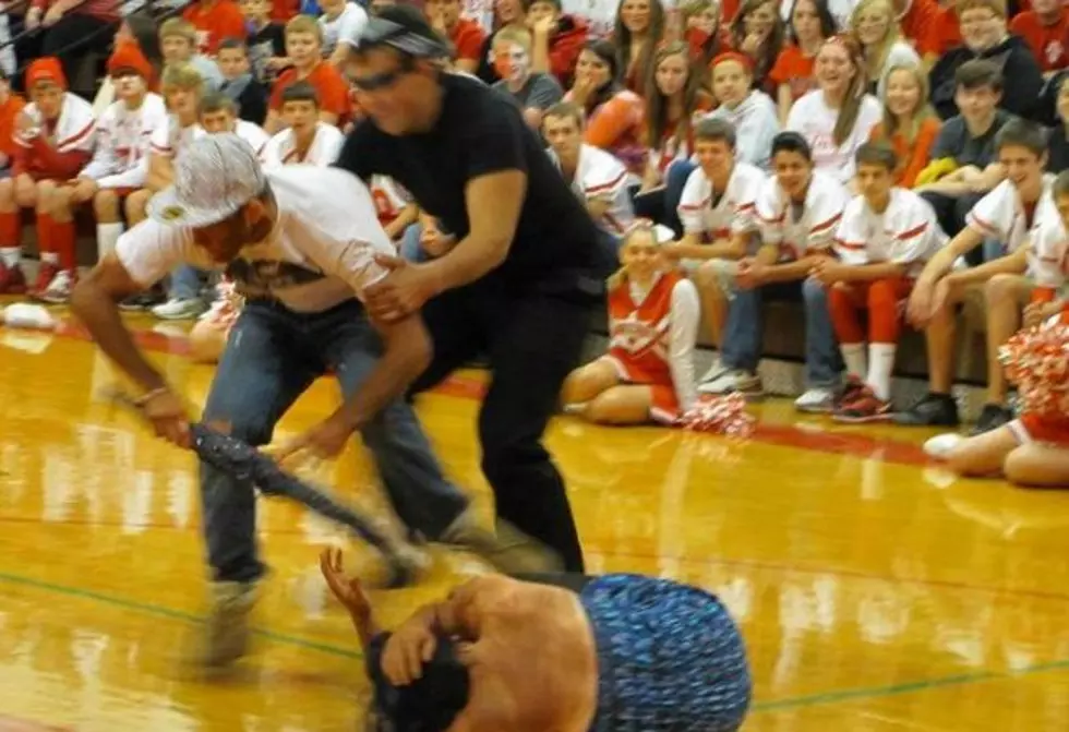 Students Recreate Chris Brown Beating Rihanna in World’s Worst Pep Rally