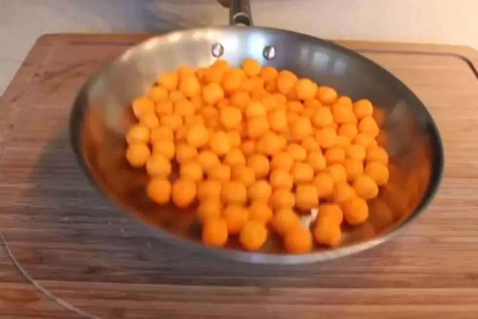 Chef Uses Cheese Balls to Teach Food-Flipping Skills