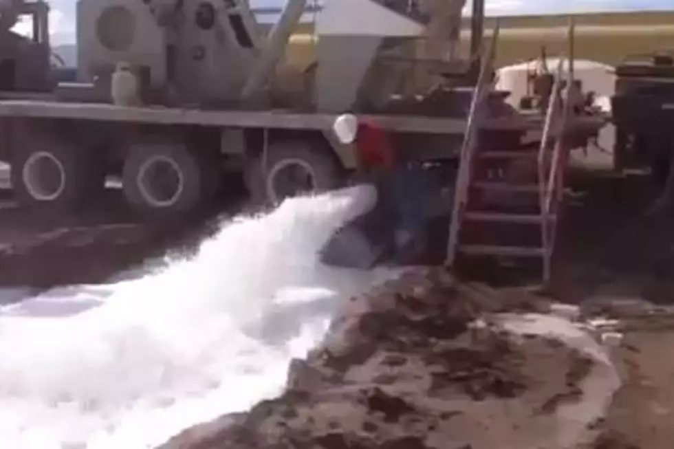 Man Foolishly Tries to Ride Water Cannon