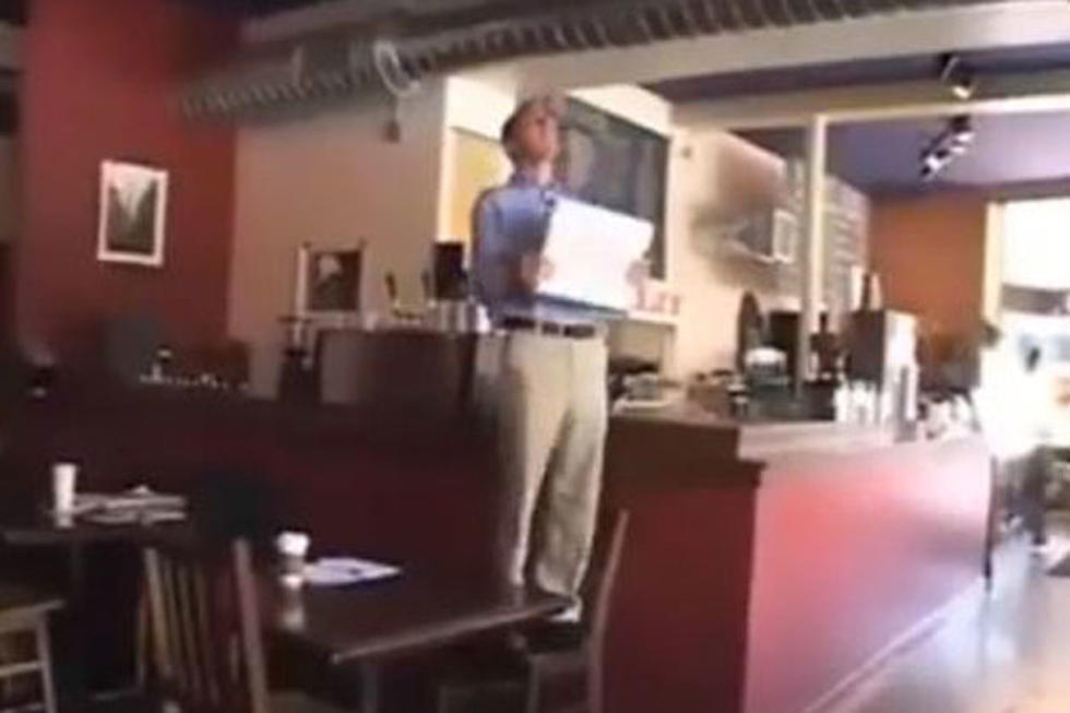 Man Freaks Out, Smashes Laptop in Coffee Shop