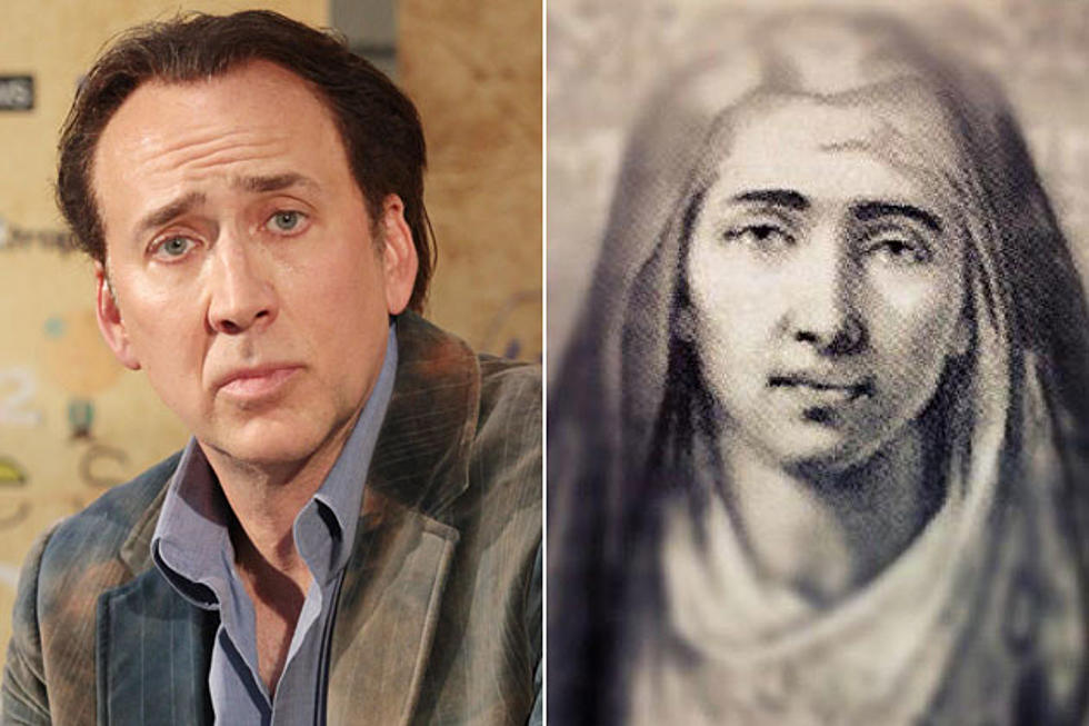 Nicolas Cage Bears Startling Resemblance to Portrait of Virgin Mary