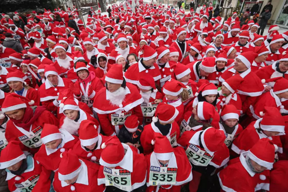 See Over 800 Santas Running in Germany