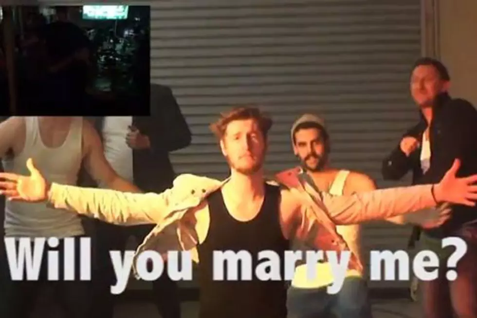 Man Proposes With Boy Band Video