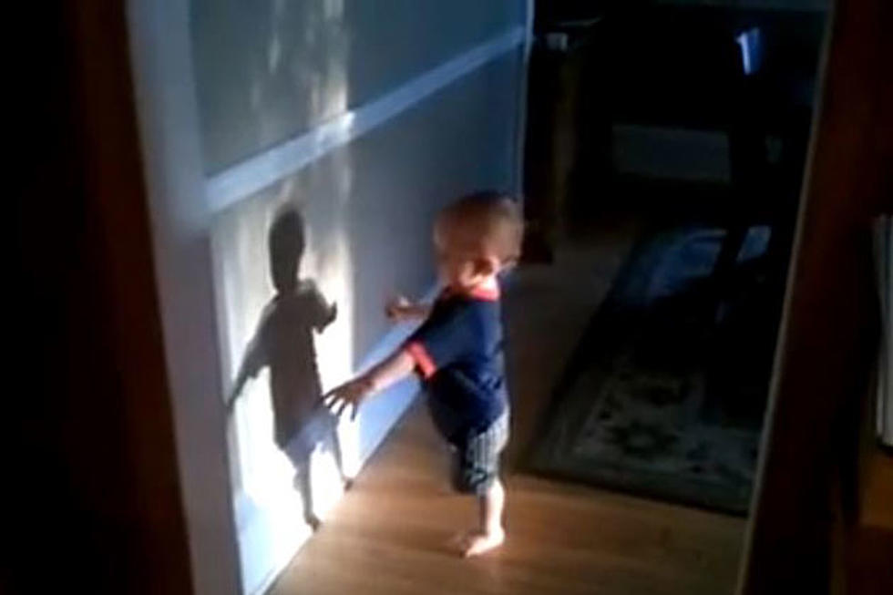 Little Boy Discovers Shadow