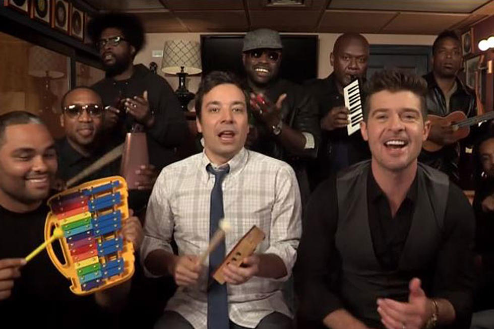 Jimmy Fallon, Robin Thicke Team Up for Perfect ‘Blurred Lines’ Cover