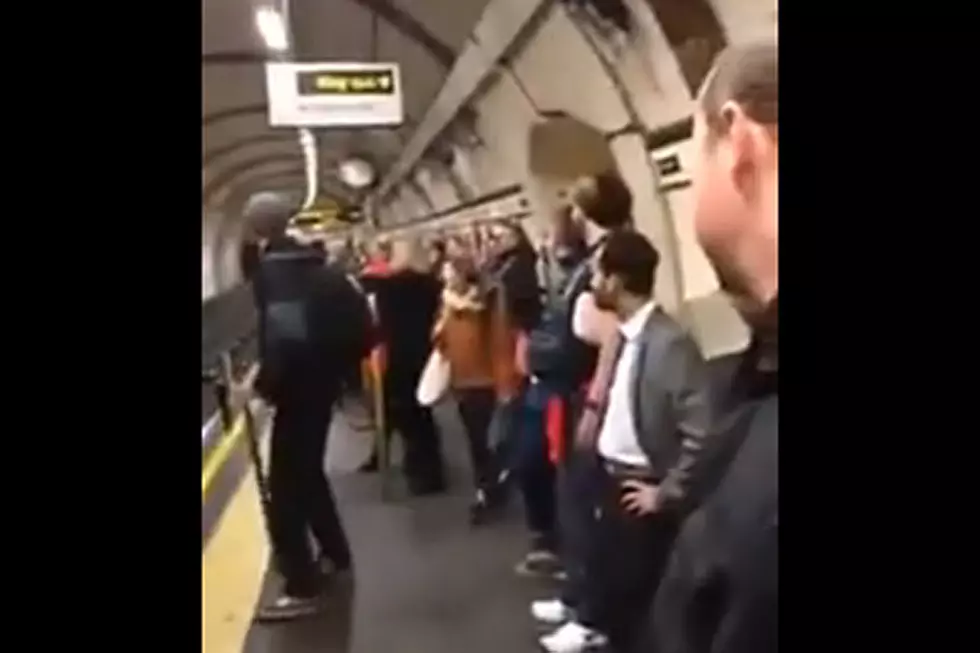 Subway Commuter Leads Catchy Mass Platform Singalong