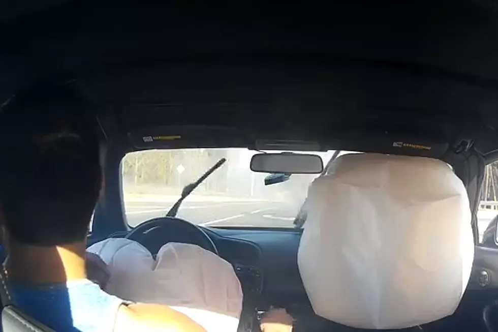 Watch Close-Up View of Airbags Saving Driver in Scary Accident