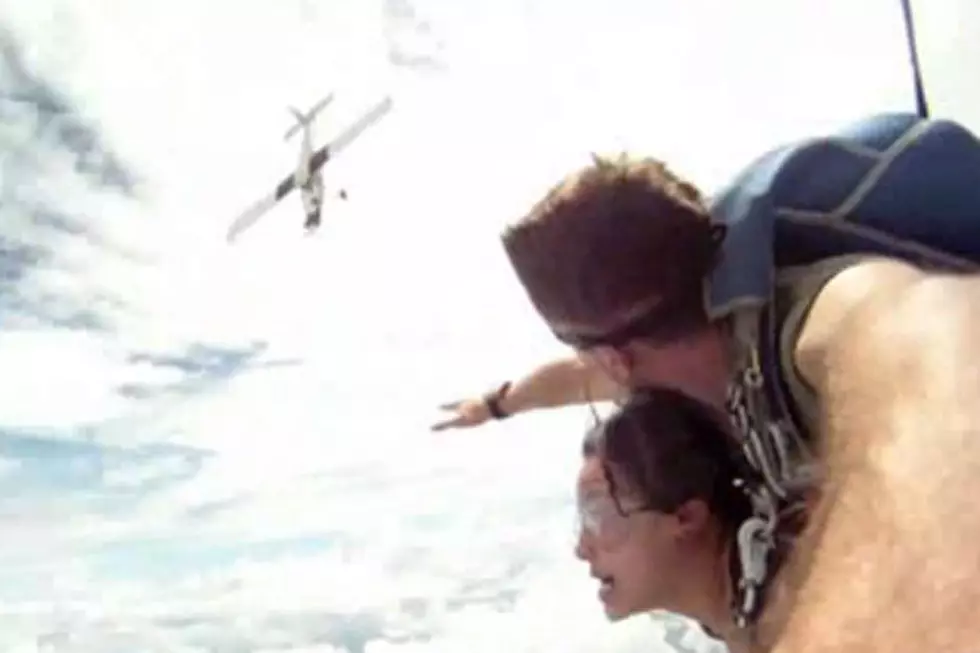 Skydivers Come ThisClose to Getting Hit by Plane