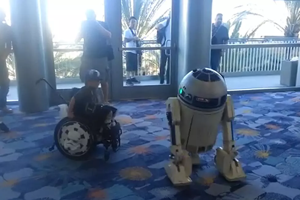 R2-D2 Dances With Boy in Wheelchair